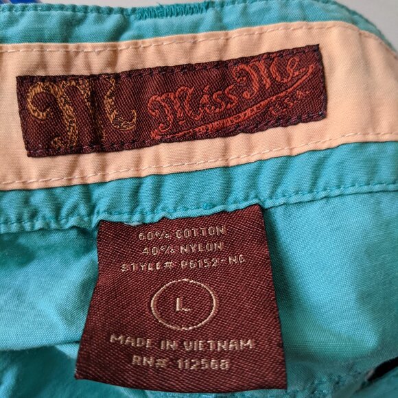 Green Embroidery Boho Crop Pants Embellished Large - Picture 9 of 11